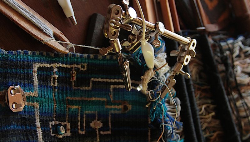 Example of one of Sandra De Berduccy's woven circuits